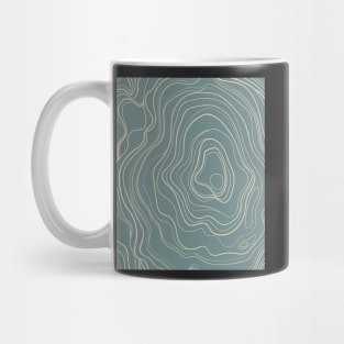 Blue Abstract Topography  Aesthetic  Pattern Mug